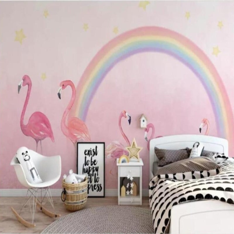 Déco Papier Peint Flamant Rose | Le Petit Intissé