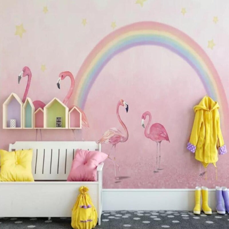 Déco Papier Peint Flamant Rose | Le Petit Intissé