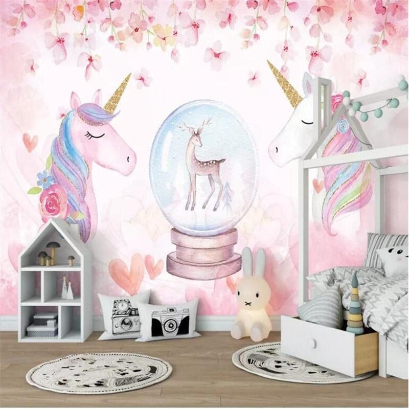 Papier Peint Licorne Kawaii | Le Petit Intissé