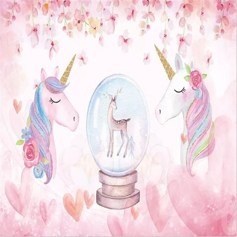 Papier Peint Licorne Kawaii | Le Petit Intissé