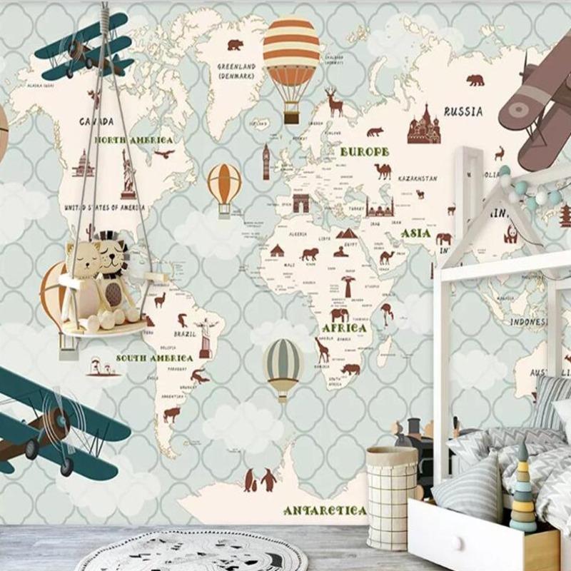 Carte du Monde Chambre Bébé | Le Petit Intissé