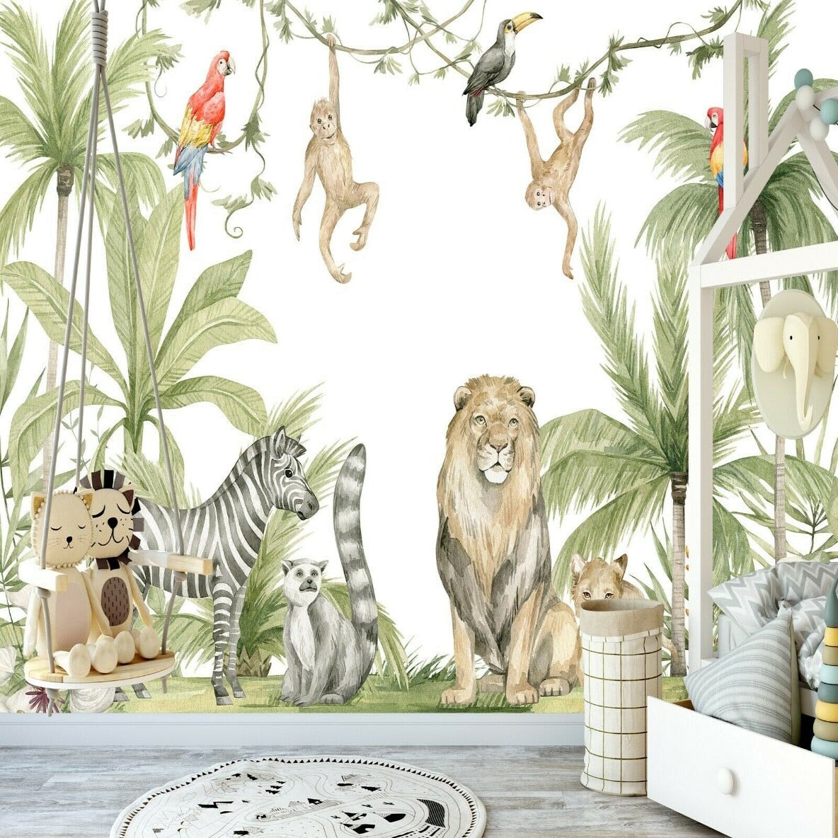 Papier Peint Enfant Jungle | Le Petit Intissé