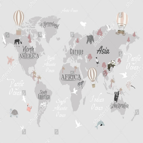 Déco Murale Carte du Monde | Le Petit Intissé