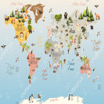 Animaux Carte du Monde | Le Petit Intissé